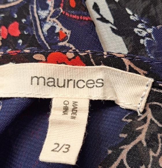Maurice's Multi Patterned Flowy Kimono   Size 2/3 - Picture 5 of 5